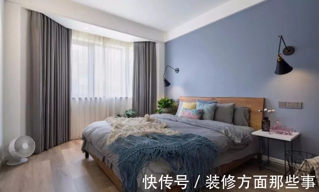 客厅|109平北欧风三居室,灰蓝搭配构造一个小清新的家