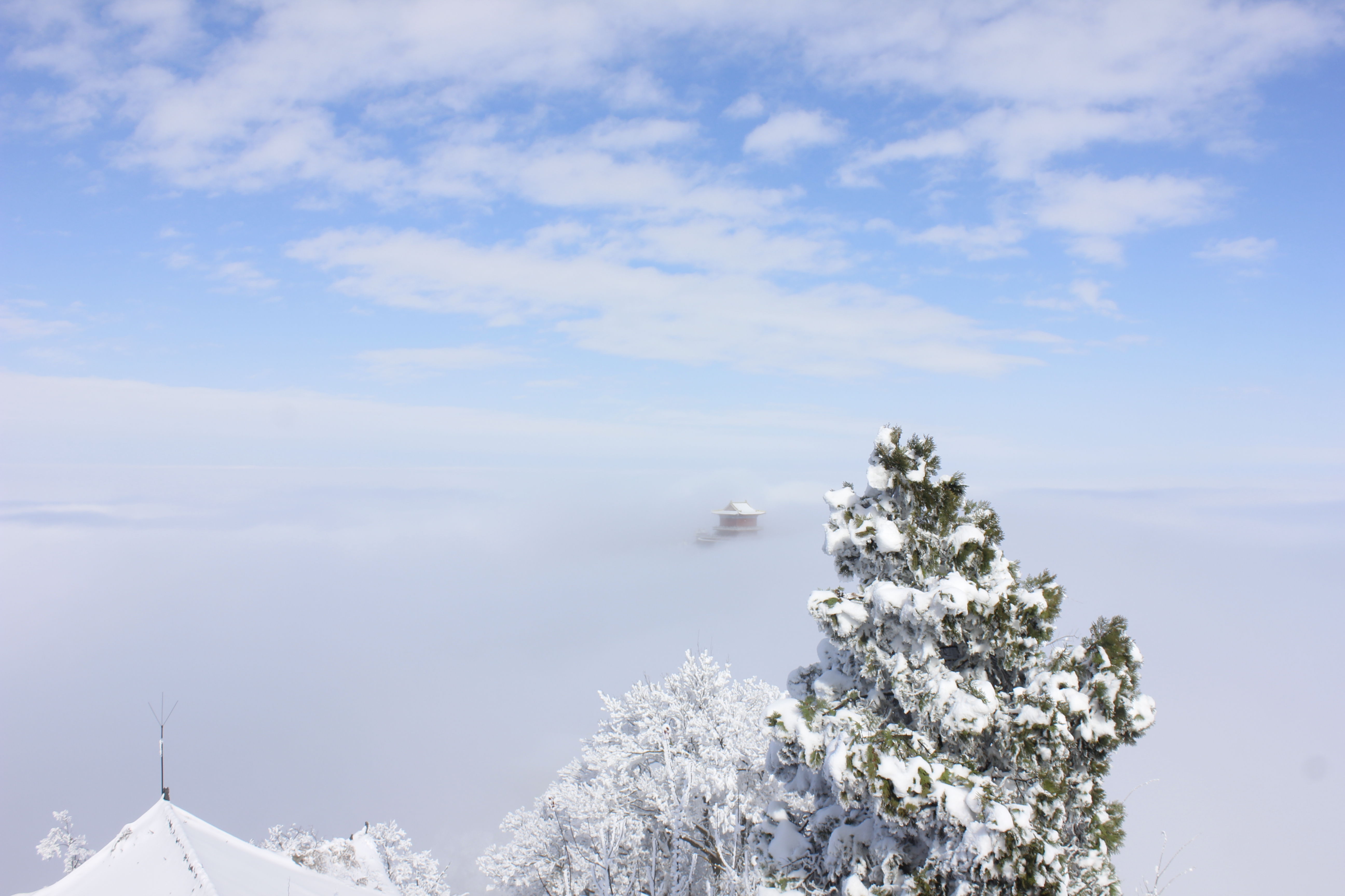 征集|【年末福利征集】雪后南五台幸遇云海