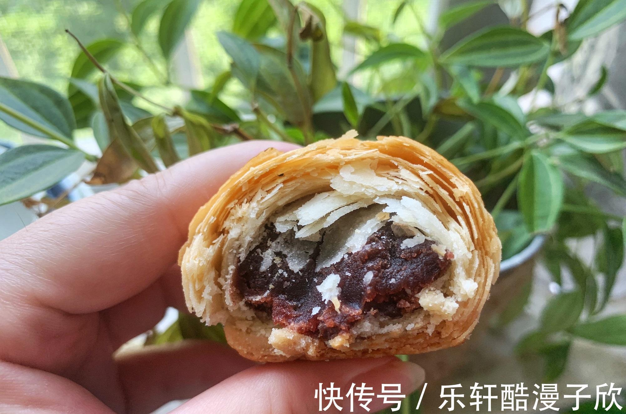 猪油|好吃到流口水的豆沙酥，层次分明，酥到掉渣，孩子一口气连吃3个
