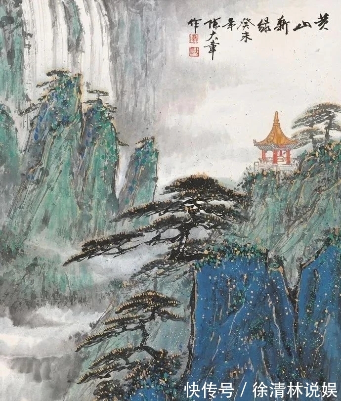 齐白石!气势如虹的山水画,壮观!