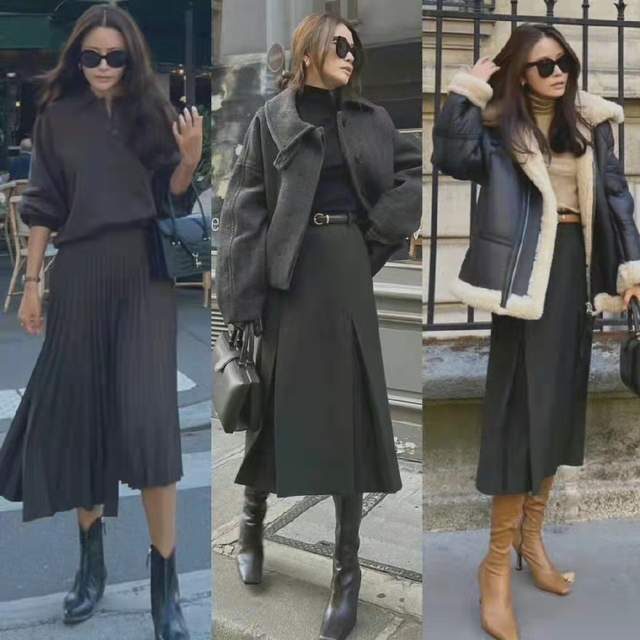 冬天 纯黑单品如何避免单调?冬天这样穿太OK