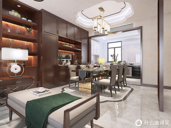 主卫|90后深漂回老家长沙买200㎡复式楼，装新中式风，客厅大气又有意境