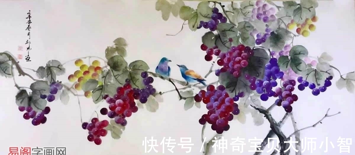花鸟画家&郝思思:妙笔神韵,刻画入微,传承经典的美女花鸟画家