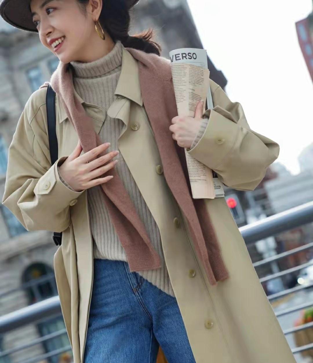 集美 今年穿风衣别买卡其色了!三木带火了“米色风衣”,高级优雅真美