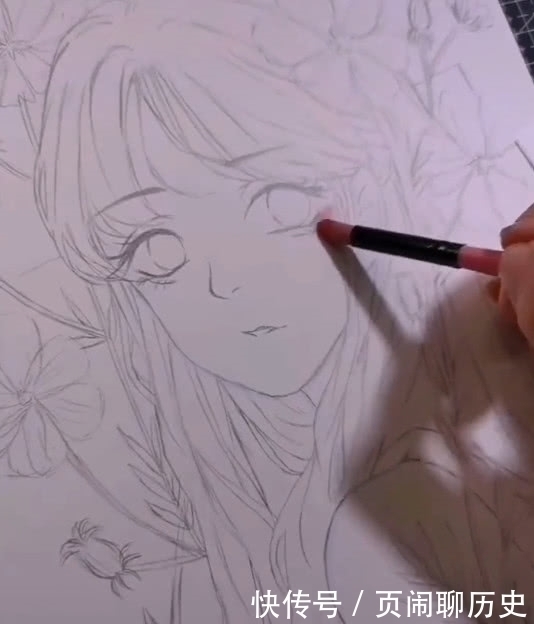 起型$美术生手绘小女孩,起型看着很一般,上色之后:论化妆的重要性