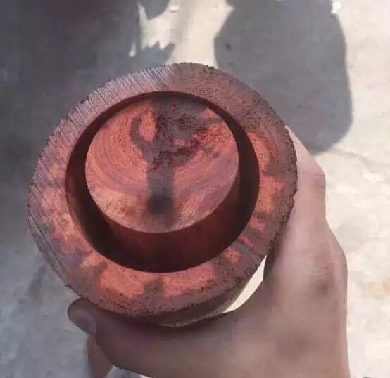 紫檀木料|分享小叶紫檀笔筒掏空技术