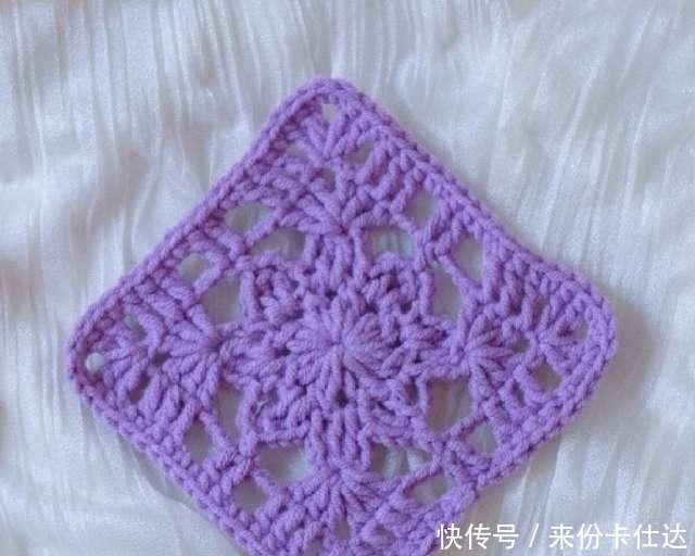 图解|多款四边形钩针花片,都有图解说明,喜欢就拿走