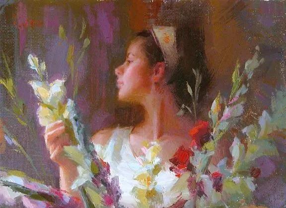 油画作品|好久没见过这么准的造型了,她的用色也超扎实!