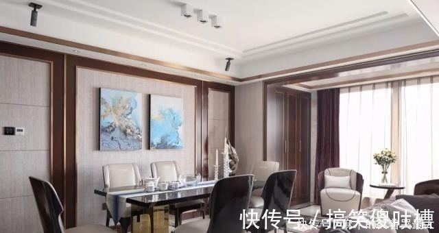 胡桃木|140平三室装修,难得一见的精致高雅空间,主卧色调太美了!