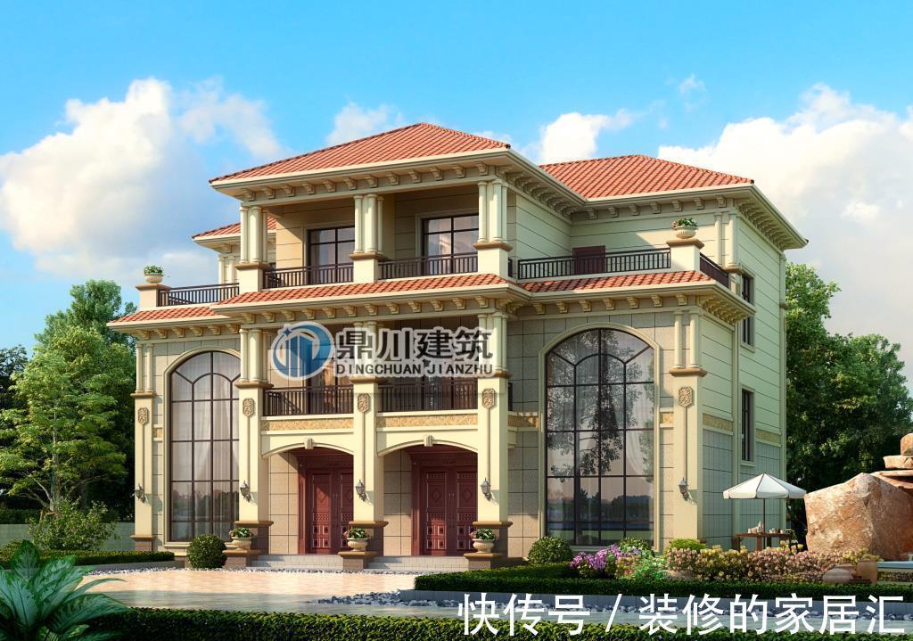 进深|5款农村双拼别墅,气派非凡,两兄弟建在农村低调而舒适