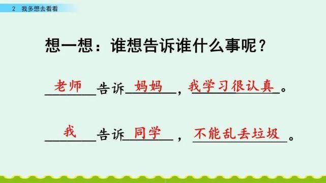 一年级下册语文课文2《我多想去看看》图文详解及同步练习