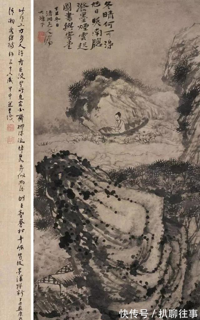 水墨纸本|清初四大画僧笔下的意境山水,不只是养眼