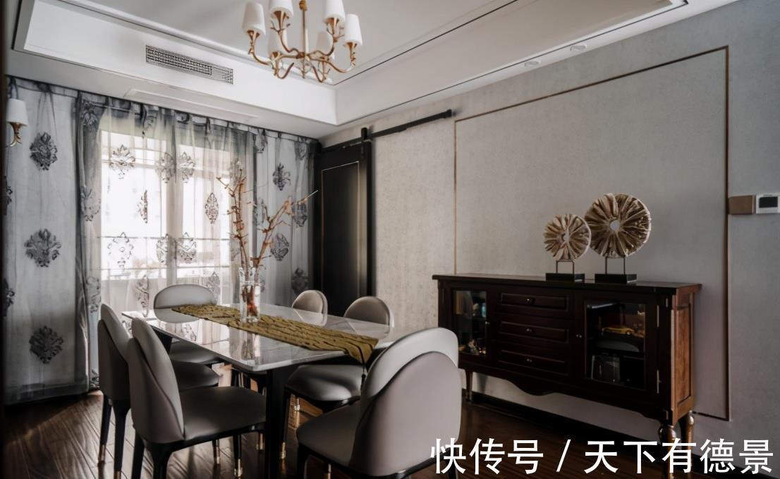 大理石|100㎡优雅美式,诠释清新淡雅的惬意生活!