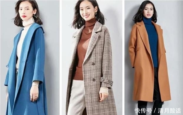 初冬|初冬优雅女人时尚穿搭,酒红色大衣配一条灰色围巾,高级显气质!