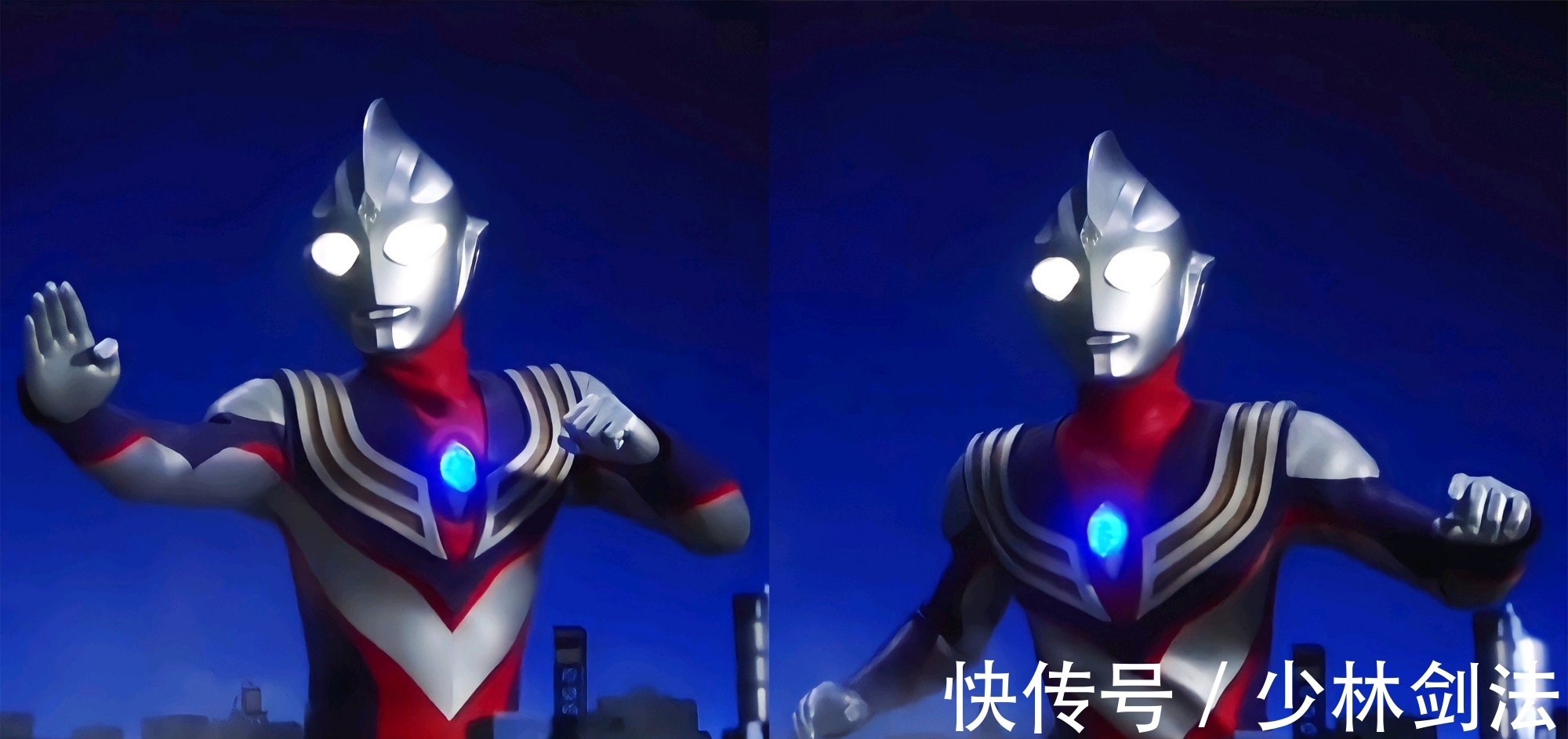 回归|特利迦奥特曼：巴罗萨回归中两刀，贝魔剑+圆环臂，这待遇真不错