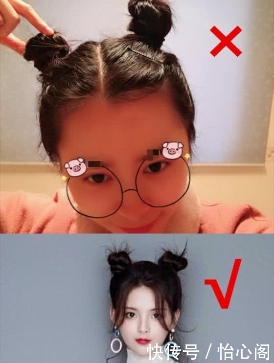 拍照难看是扎错了头发?“脸大”女生正确扎发!