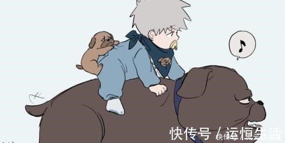 火影|火影卡卡西与忍犬相处的方式,小时候当坐骑,长大后成家人