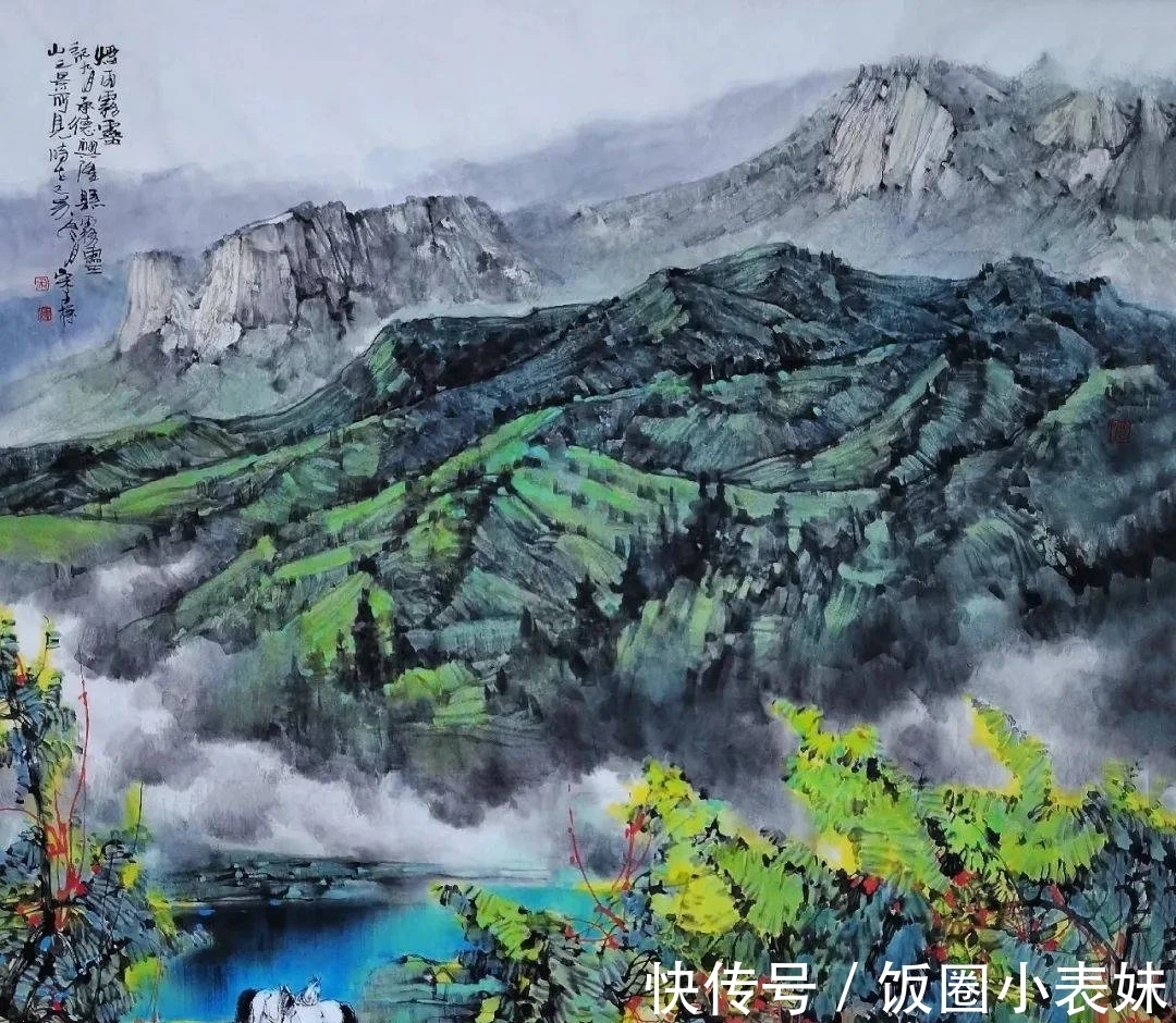 山水画|宋士操雪域山水画,自然唯美!