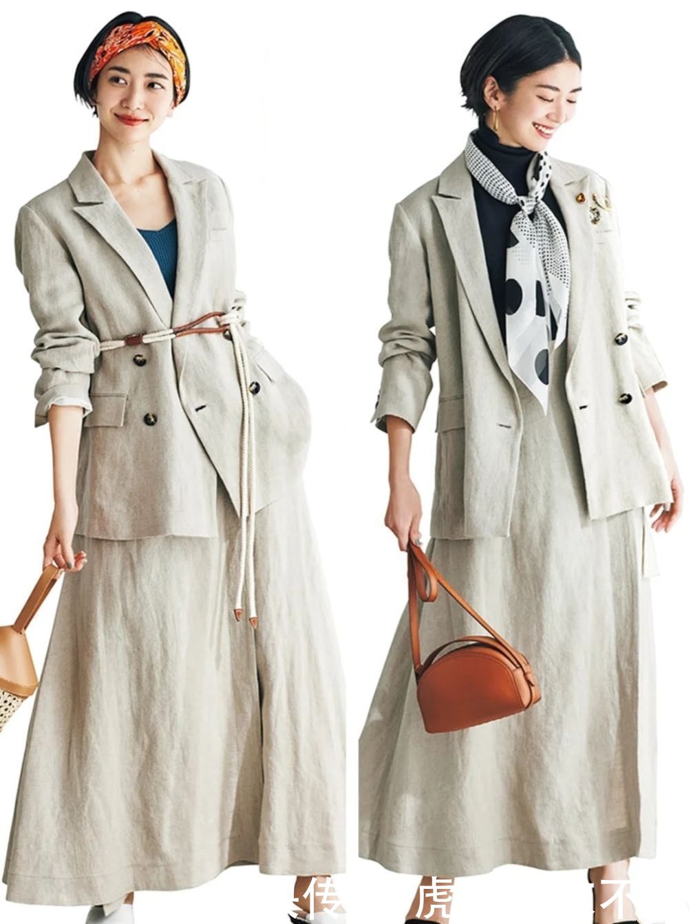 日本女人真会穿西装，换个思路get多种搭法，简约优雅又显气质