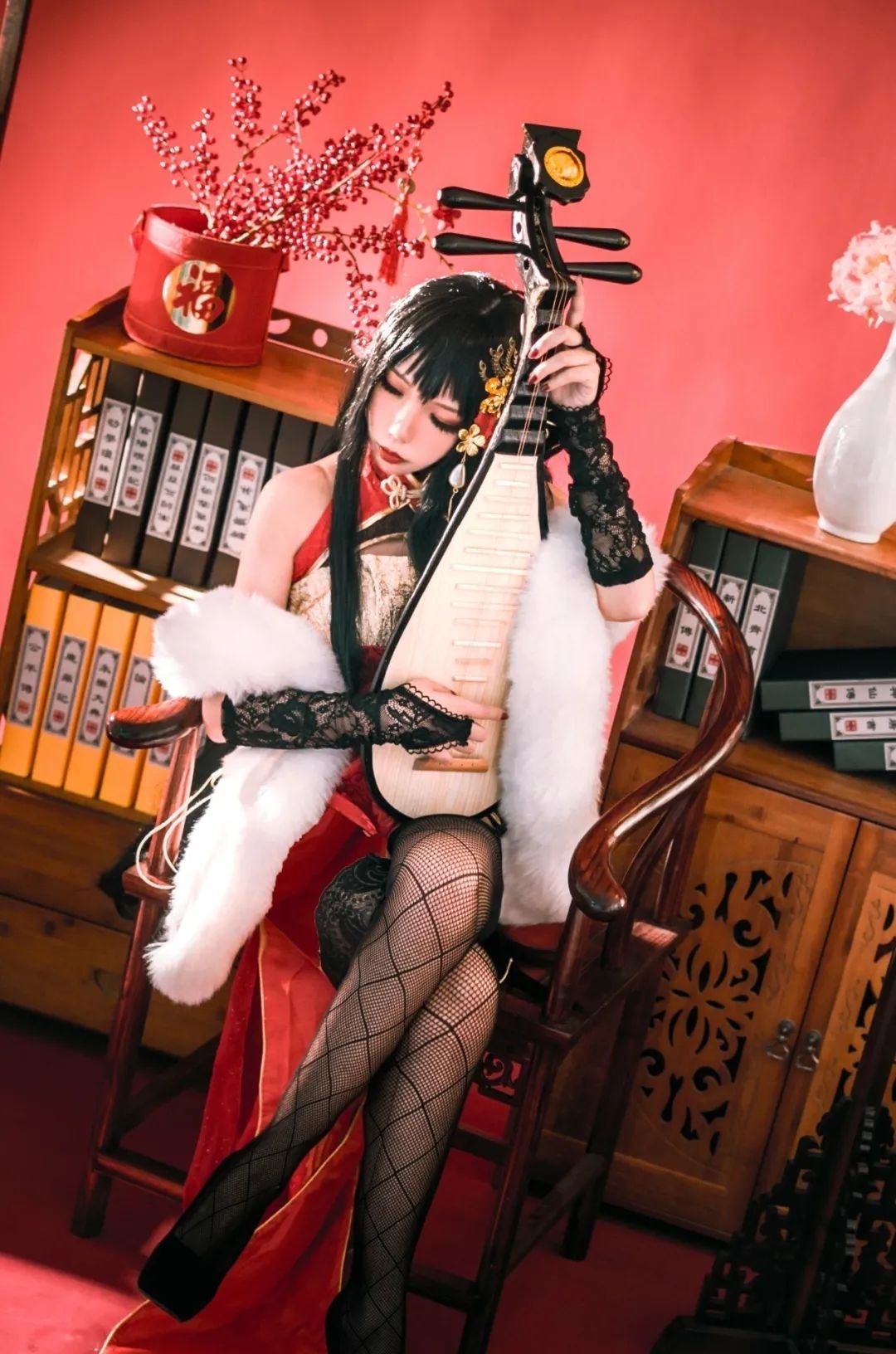 cos：碧蓝航线大凤-凤鸣春晓cos正片@菲菲尼丝