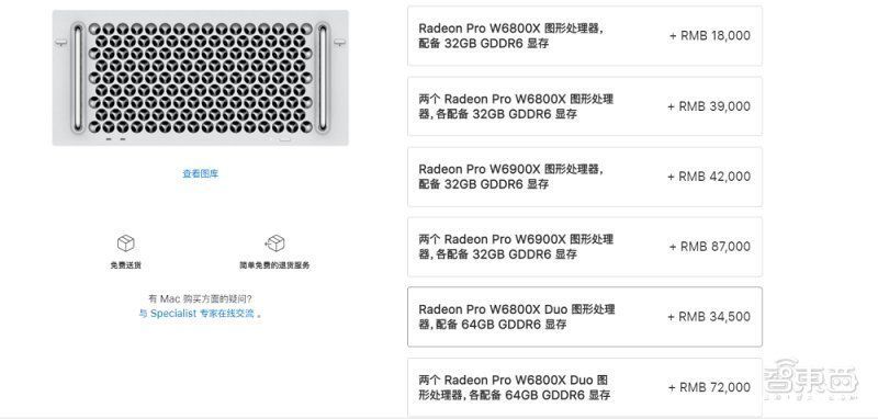 显卡|一块显卡四万二！苹果Mac Pro首发AMD新卡皇，支持6台4K显示器