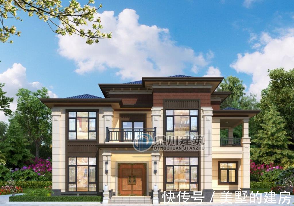 传统|5款新中式二层农村别墅,低调大气,中式传统美永不过时