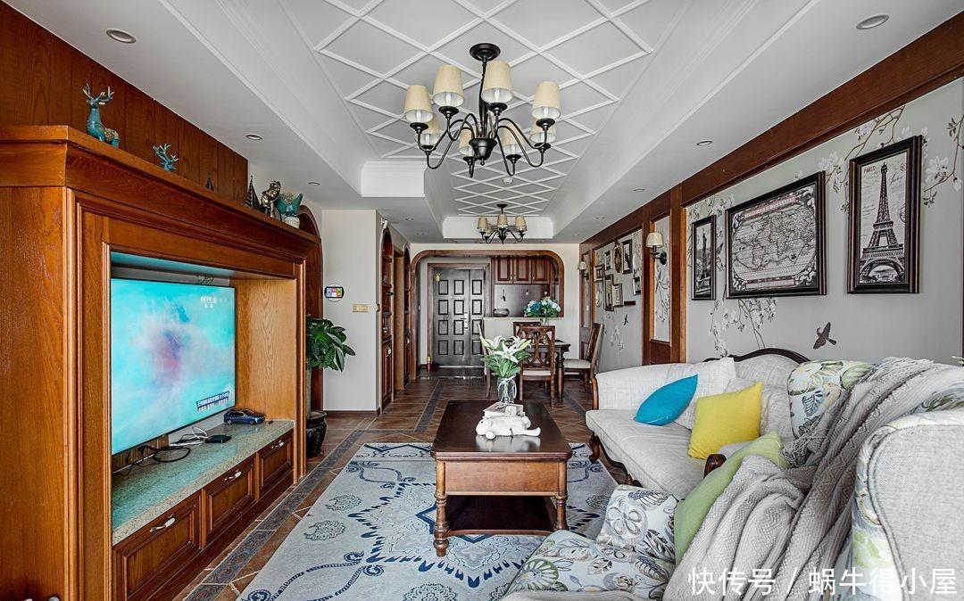 墙壁纸|实木与拱门的结合,中式和欧式的碰撞,打造年轻人喜爱的中式装修