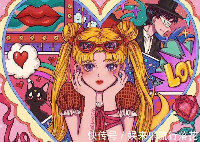 月野兔|当美少女战士变时尚旧漫风,月野兔元气满满,火野丽甜美可爱