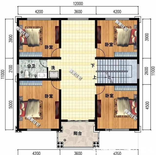 别墅|很受大众喜欢的两栋四层别墅，户型方正大气，施工难度低