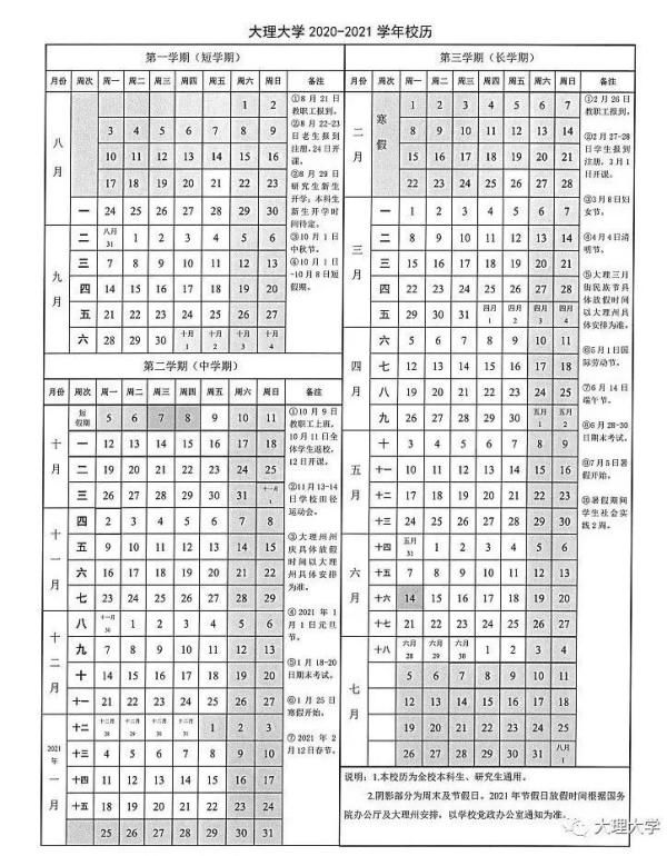 时间|云南多所高校寒假时间公布， 你们学校放几天？