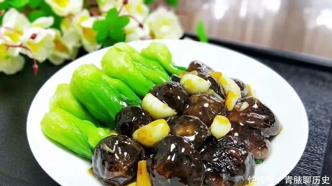 香菇菜心——菜嫩菇滑,比吃肉还过瘾!
