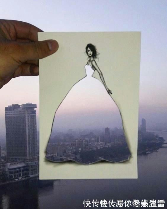 惊艳&这才是灵魂插画师!手绘图只画一半也惊艳,这衣服效果比高定还美