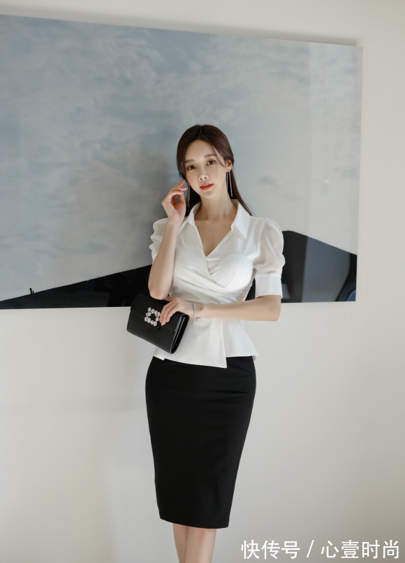 职业裙|女神孙允珠的时尚搭配:东欧气质婉约花凝优雅职业裙