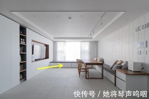 电视柜|客厅不买沙发不要茶几，机智如我装个L型卡座，谁见了都得夸一夸