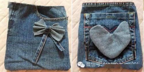 一条牛仔裤大改造成小书包+手提包+小棉鞋