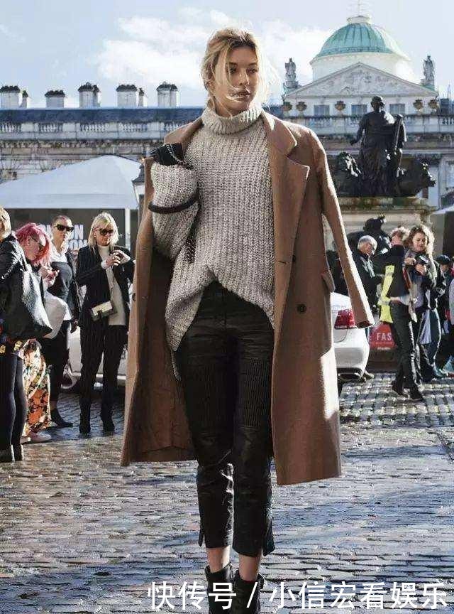 毛衣|最近火了一种“保暖穿法”,叫“毛衣+高腰裤”,显高显瘦又时髦