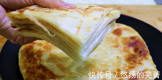 面粉|在家烙饼，做好3个步骤，烙饼层次分明，柔软又筋道，凉了也不硬！