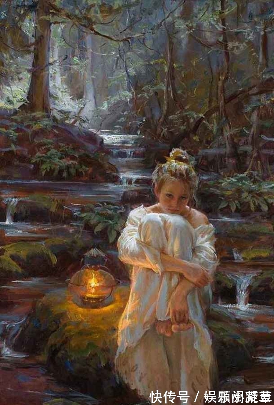 写实艺术#田园中的女人,如诗般的意境——美国顶级油画家丹尼尔的写实艺术