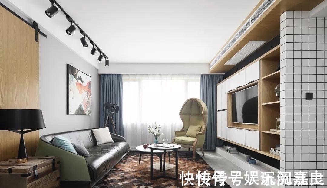 时尚|130㎡现代简约,书房天花是幅画,活力舒适好童趣