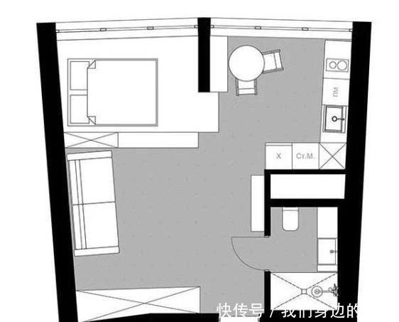 磨砂玻璃|乌克兰39㎡的小家,一厅一卧一人住太舒服了,忍不住晒晒!