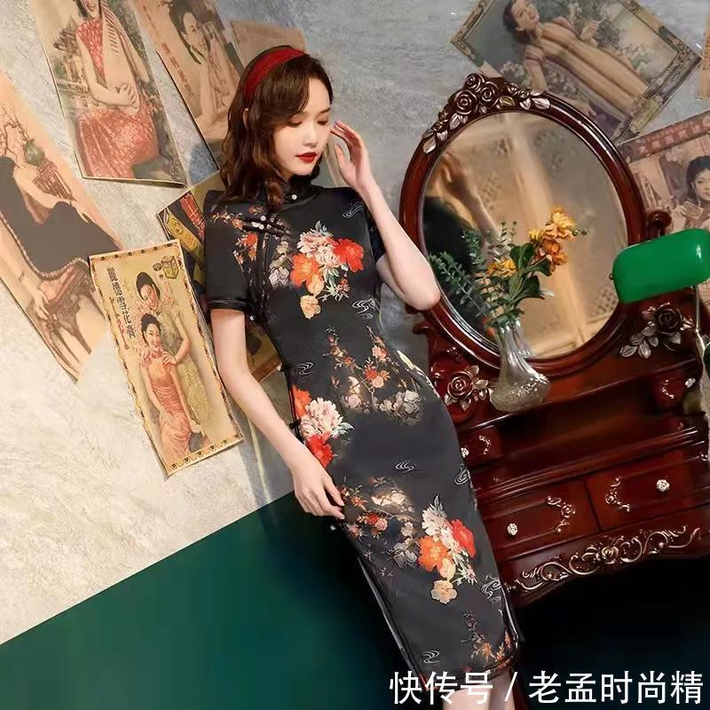 旗袍裙 比包臀裙还火的旗袍裙,时髦简约又不失复古,提升气质又赚回头率