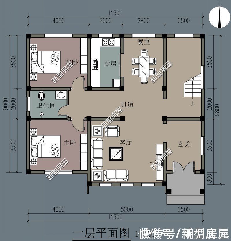 阳台|农村建房想要简约大气,推荐5套平屋顶图纸,总有一套适合你