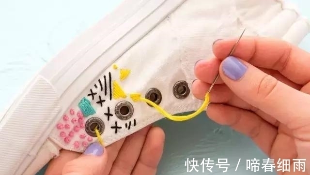 diy 小白鞋穿腻了?试下刺绣后的小白鞋,一样穿出“花”样!附教程