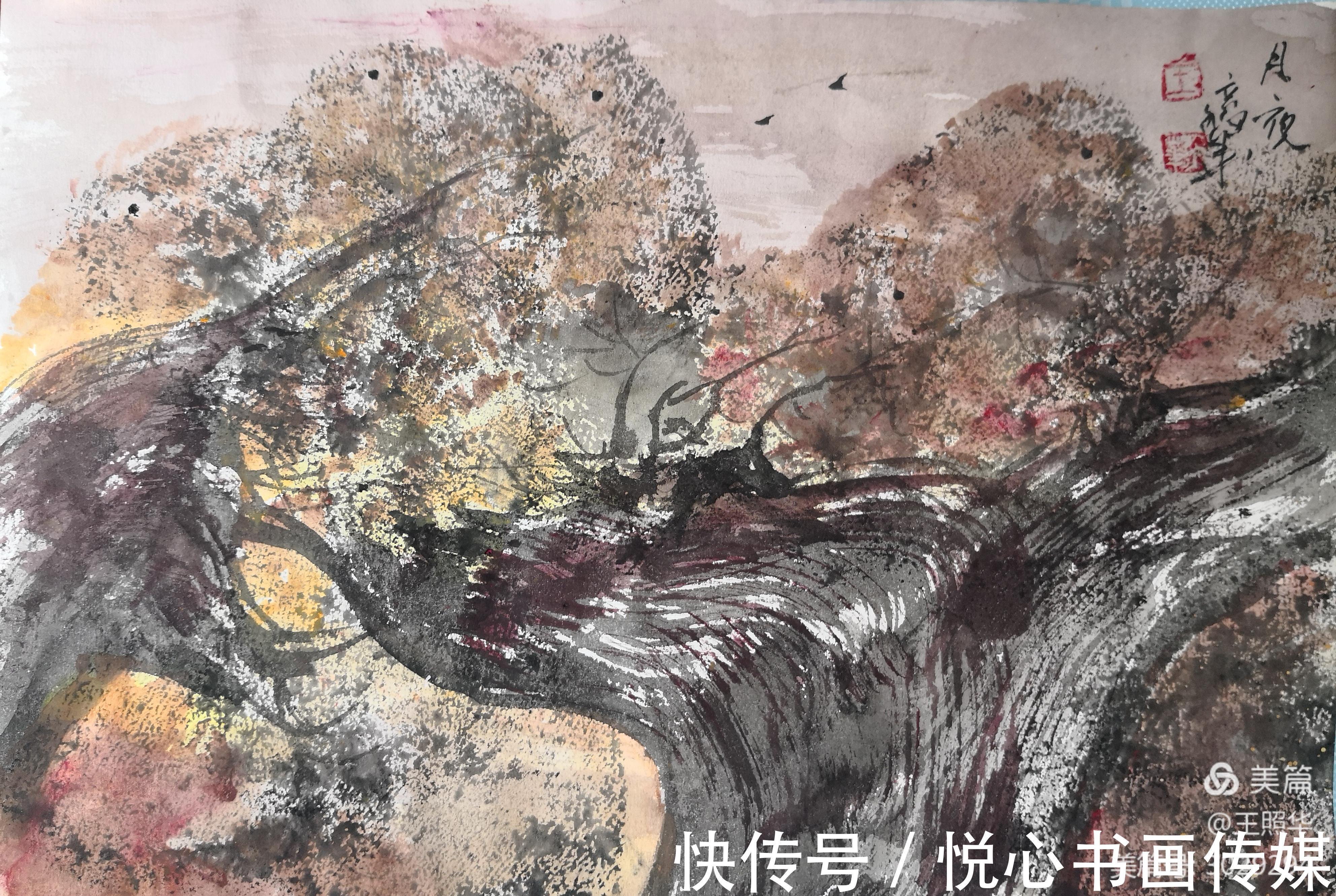 胡杨林$作品突破前人窠臼,当代著名画家王照华虎年新篇《胡杨礼赞》