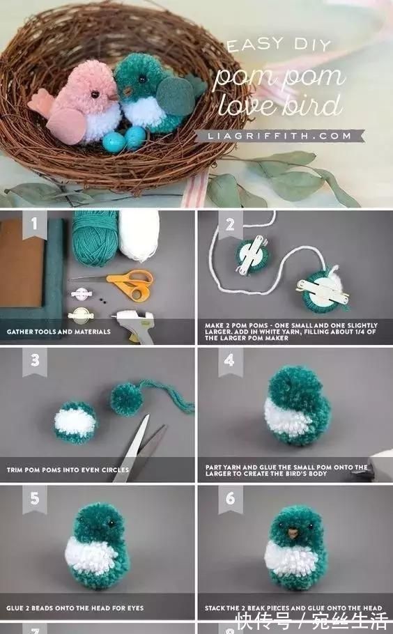 织毛衣剩下一点毛线，留着做什么DIY小鸟玩偶吧，孩子可喜欢了