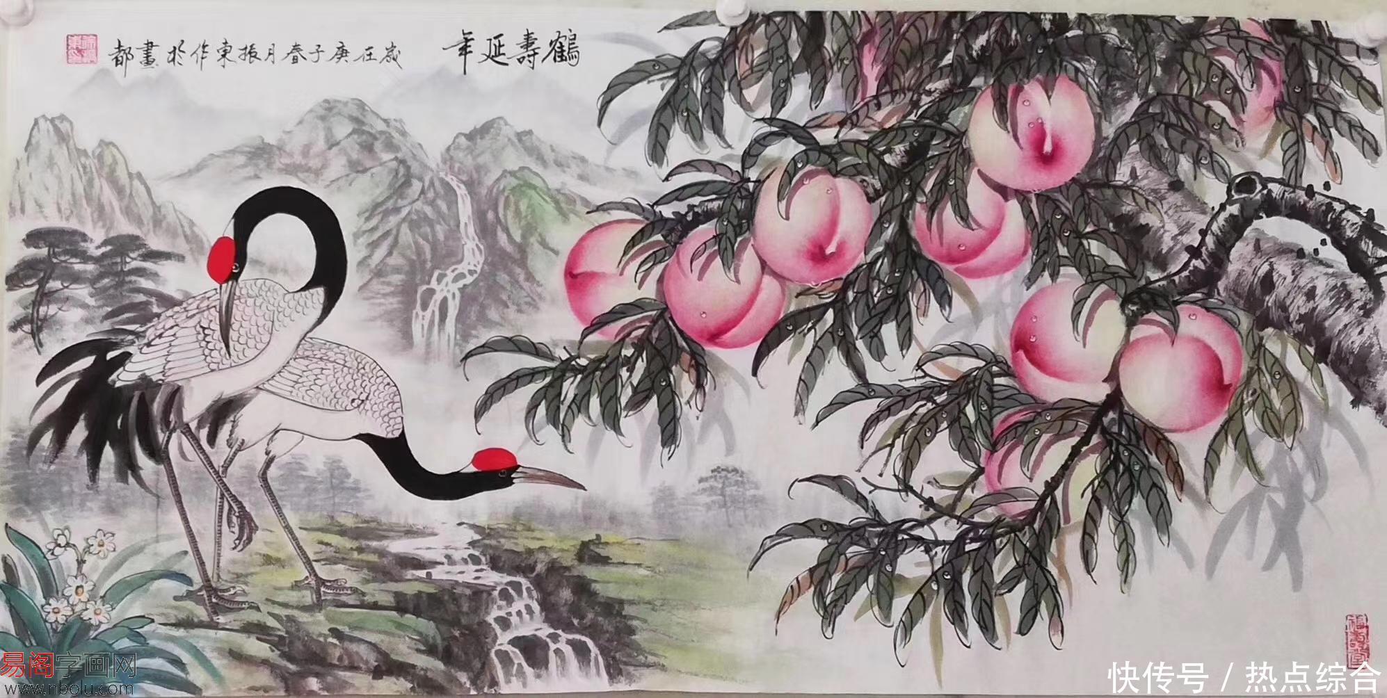 画家|寿桃图:当代桃王徐振东老师寿桃图精品赏析