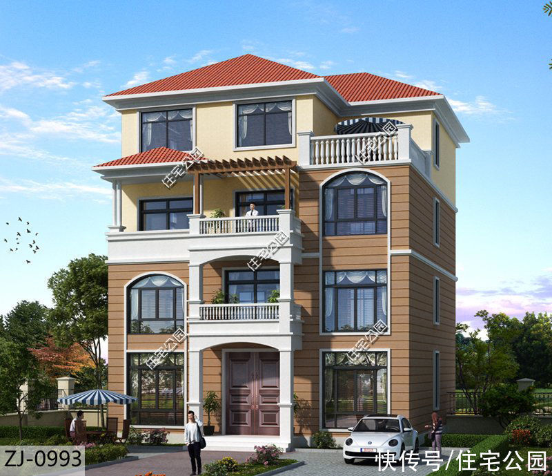 建筑面积|谁说农村建房不能盖4层？10套4层别墅推荐，第3套漂亮到没话说