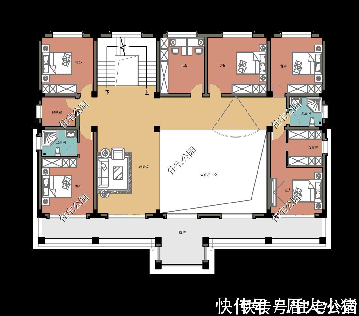 小知识|2021年就盖这套新中式美宅吧,室内布局没得挑,对称外观更受好评