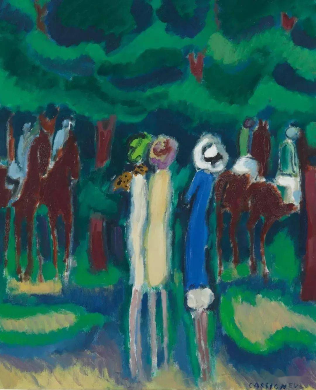 野兽主义#皮埃尔·卡西尼尔:领略野兽主义奔放节奏和表现主义浓烈意蕴油画作品