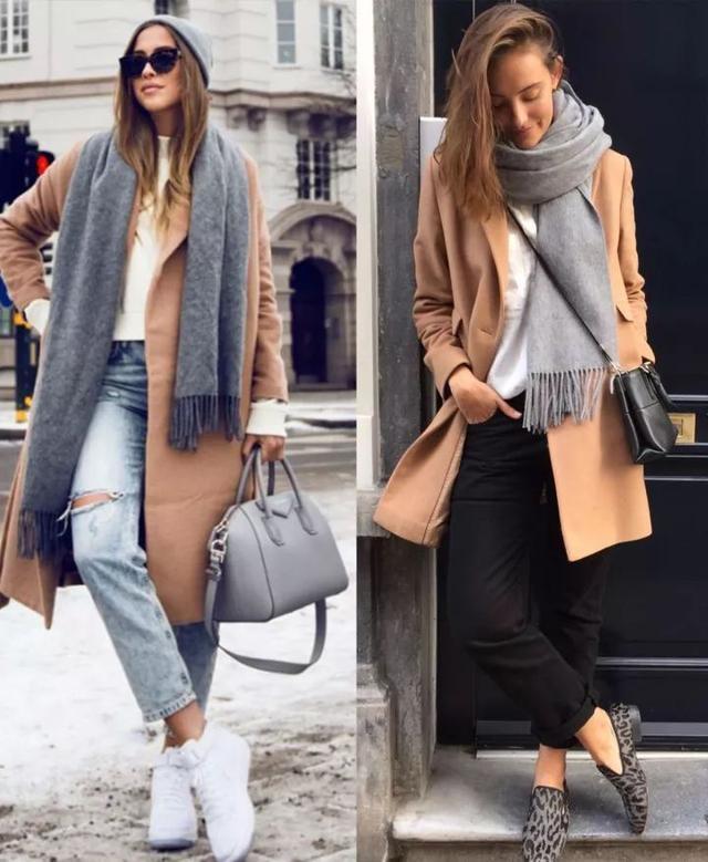 围巾 什么颜色的大衣,就搭什么围巾,这才是超实用的穿搭法